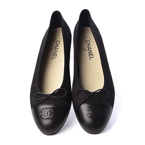 chanel black ballerinas